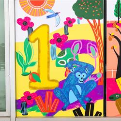 Partial Detail of Window to Our Worlds - Part 2